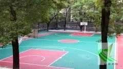 岳塘区首片新国标篮球场由AB体育建成